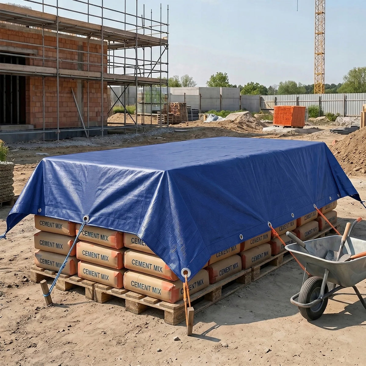 Schwerlast Abdeckplane 3x4 m Wasserdicht Blau – PE Schutzplane UV-beständig mit Metallösen für Garten Camping Auto Holz