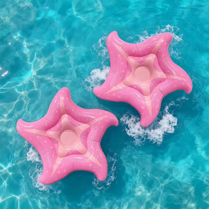140 cm rosa sternförmige schwimmende Luftmatratze für den Pool – aufblasbare Liegematte für Wassersport und Poolzubehör