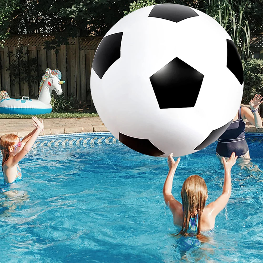 1 Stück aufblasbarer Riesen-Fußball, langlebiger PVC-Ballon für Wasserpartys, Schwimmbad, Strandparty, Unterhaltungszubehör