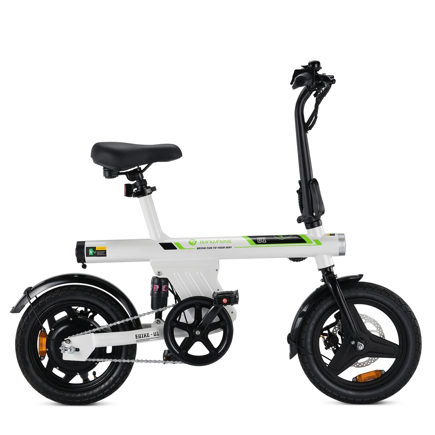 Klapprad 14-Zoll Elektrofahrrad | 250W Motor | 36V 17,5Ah Akku | Faltbares City E-Bike bis 25 km/h | Pendler-Fahrrad