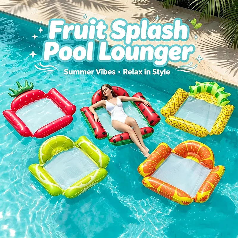 Faltbare schwimmende Frucht-Hängematte, aufblasbare Wasserliege, Wasserspielzeug, Sommer-Schwimmbad-Hängematte