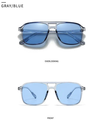 Retro Sonnenbrille für Damen & Herren | Doppel-Brücke Design, UV400 Schutz, Vintage Gradient Shades
