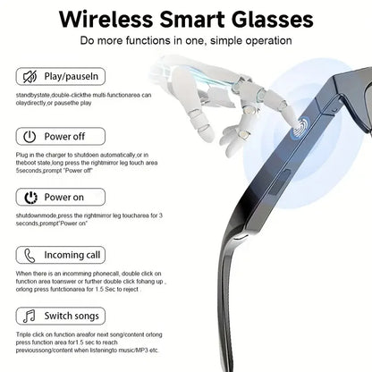 AI Smart-Brille mit Übersetzung, HIFI-Sound & Touch-Steuerung