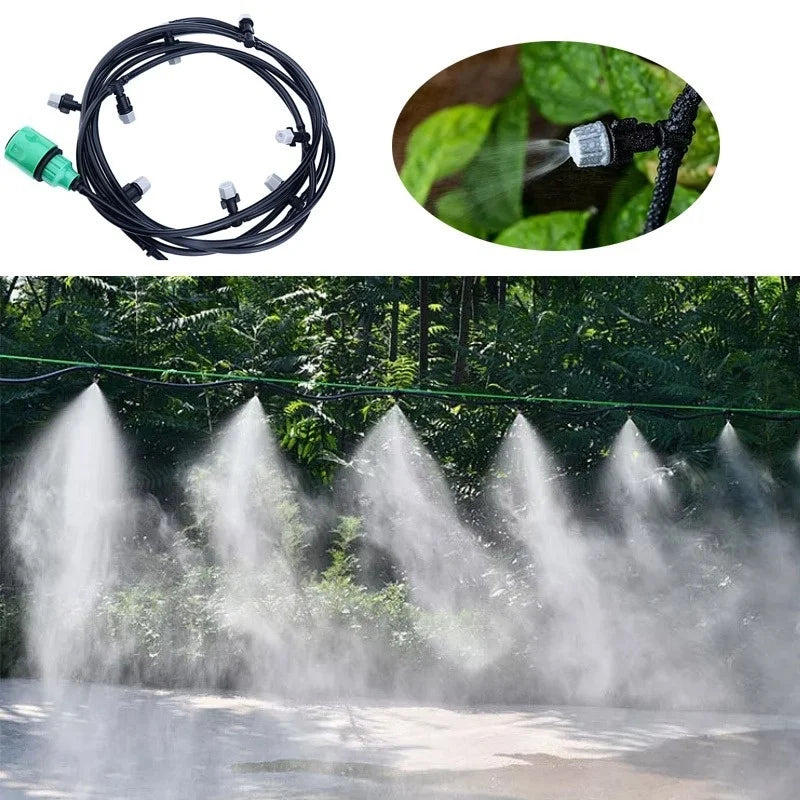 Neue Bewässerung 10 Meter 10 Sprinkler Düsen Wasser Sprayer Beschlagen Nebel Kühlung Düse System Garten Landwirtschaft Sprayer System