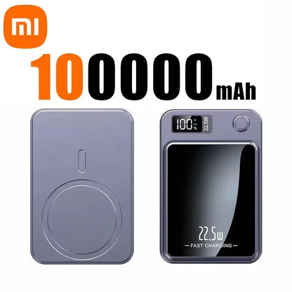 100000 mAh Power Bank Drahtlose Schnelle Ladegerät MagSafe für iPhone Huawei Samsung