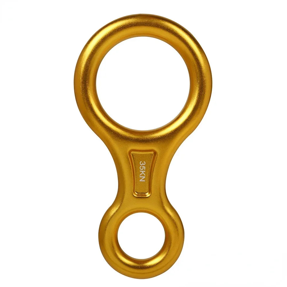 Abseilgerät 8er Aluminium 35 kN – Sicherungsgerät Figure 8 Klettergerät Abseilachter Klettern Canyoning