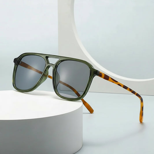 Square Aviator Sonnenbrille Damen Herren Oversize UV400 Retro CE