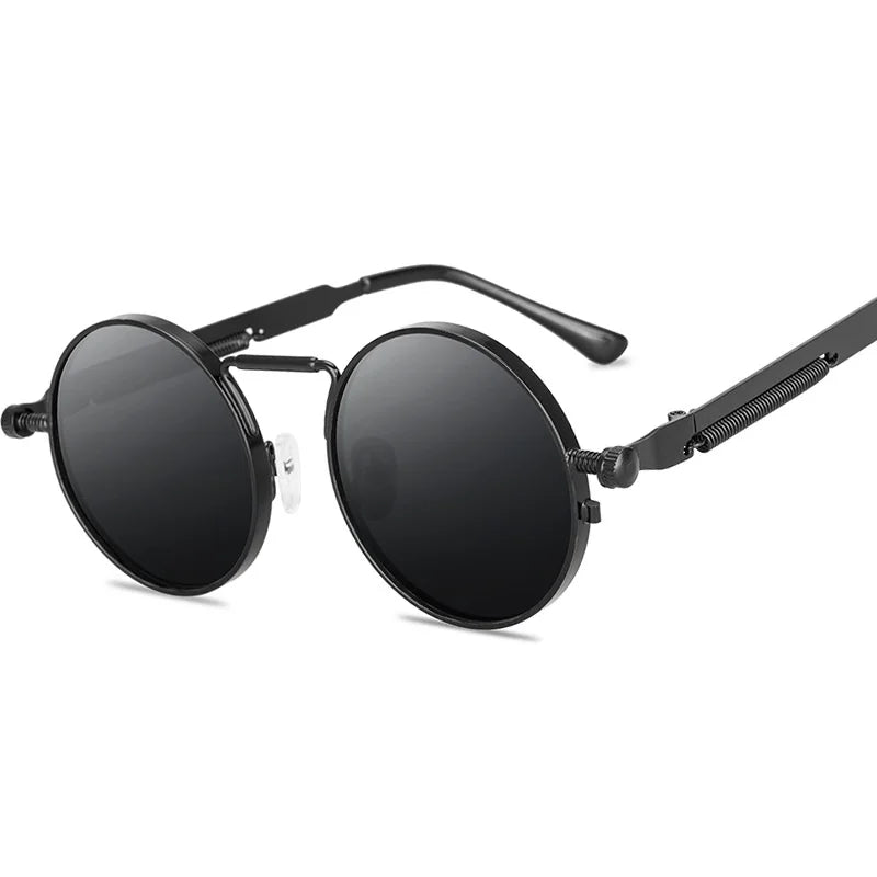 Damen Sonnenbrille Rund Metall Rahmen UV400 Retro Brille Unisex Outdoor