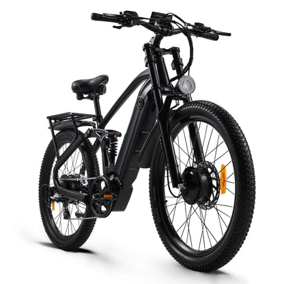 26-Zoll Power E-Mountainbike für Erwachsene 2000W Fat Tire E-Bike Dual Motor Hydraulic Brake - mit 36-monatiger Gewährleistung