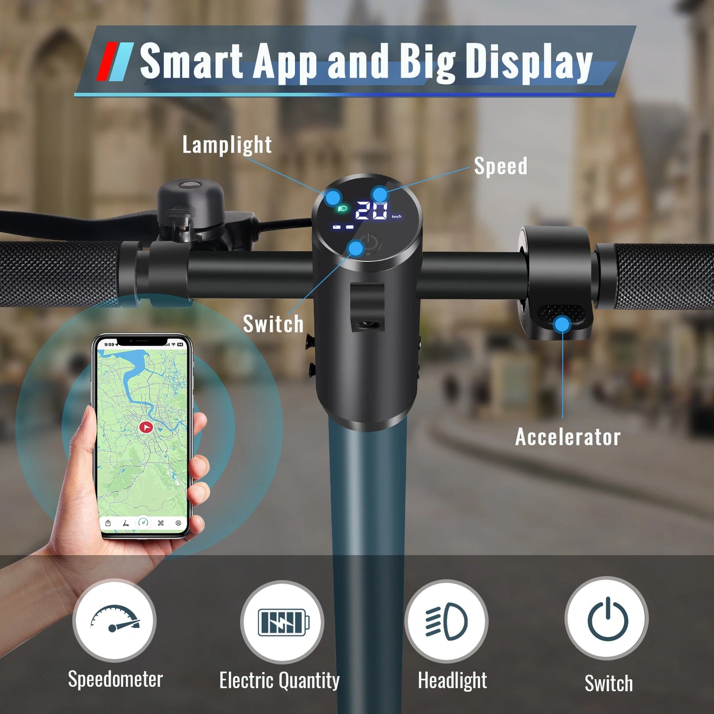 E-Scooter mit 10-Zoll Luftreifen| Fahrkomfort trifft modernes Design - mit 36-monatiger Gewährleistung