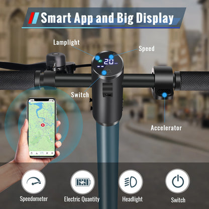 E-Scooter mit 10-Zoll Luftreifen| Fahrkomfort trifft modernes Design - mit 36-monatiger Gewährleistung