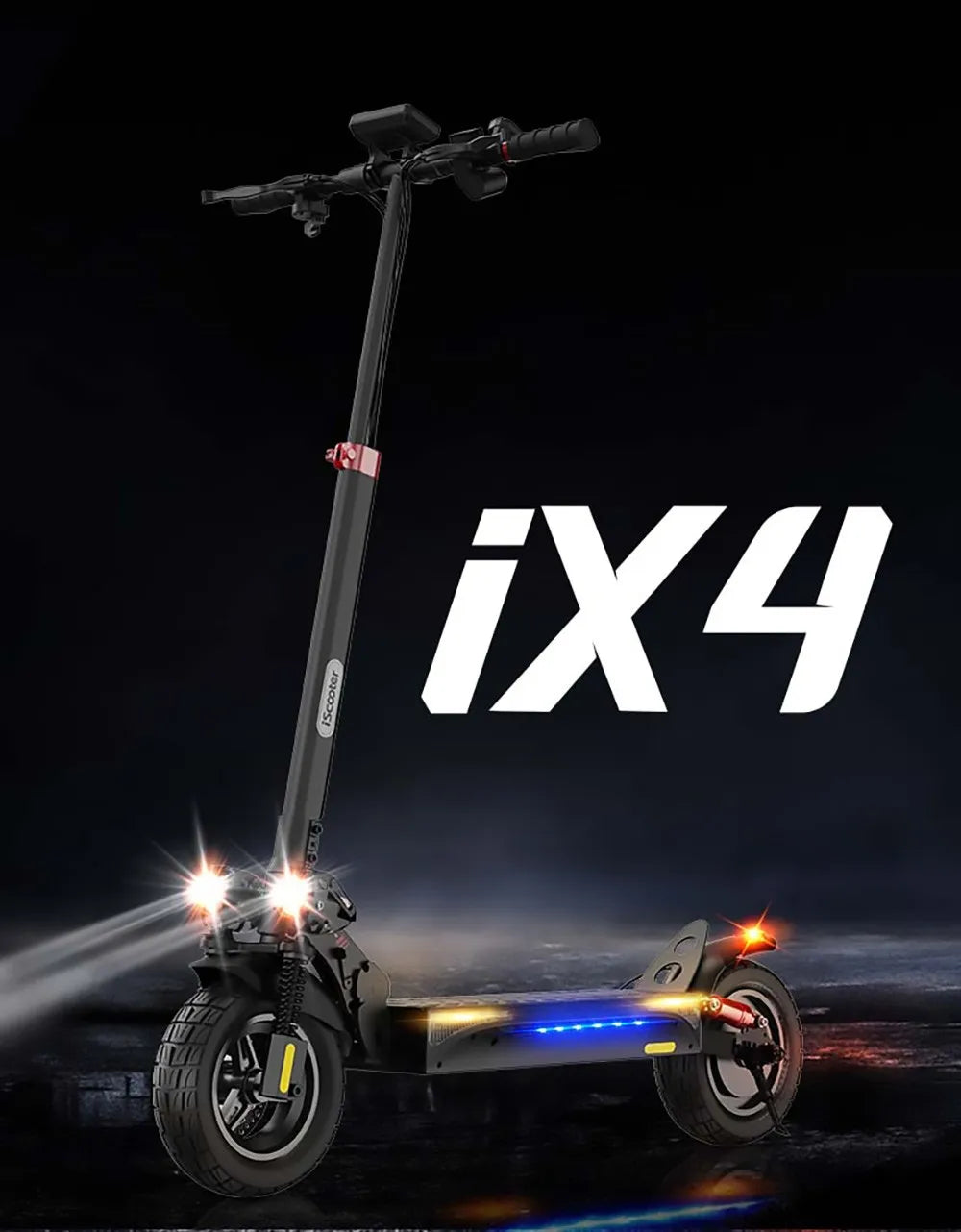 iScooter Luxus Elektroroller e- Scooter, 45 km/h, 40km Reichweite und 36-monatiger Gewährleistung