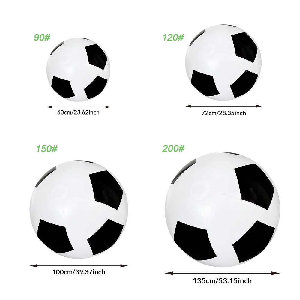 1 Stück aufblasbarer Riesen-Fußball, langlebiger PVC-Ballon für Wasserpartys, Schwimmbad, Strandparty, Unterhaltungszubehör