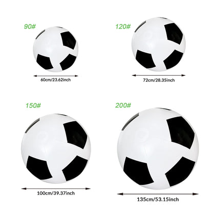 1 Stück aufblasbarer Riesen-Fußball, langlebiger PVC-Ballon für Wasserpartys, Schwimmbad, Strandparty, Unterhaltungszubehör
