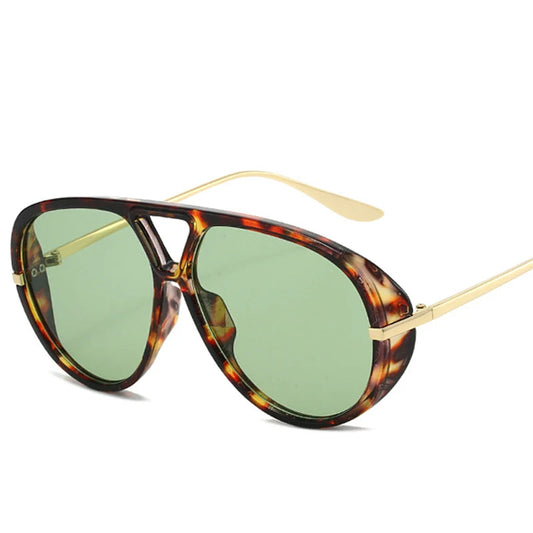 Aviator Oversize Damen Herren Pilotensonnenbrille Doppelsteg UV400 Retro Farbverlauf