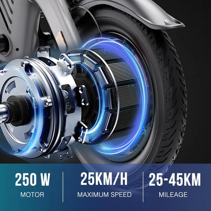 Kompaktes 14" Falt-E-Bike mit 250W Motor & LCD-Display – Leichtes City E-Bike für Erwachsene & Jugendliche
