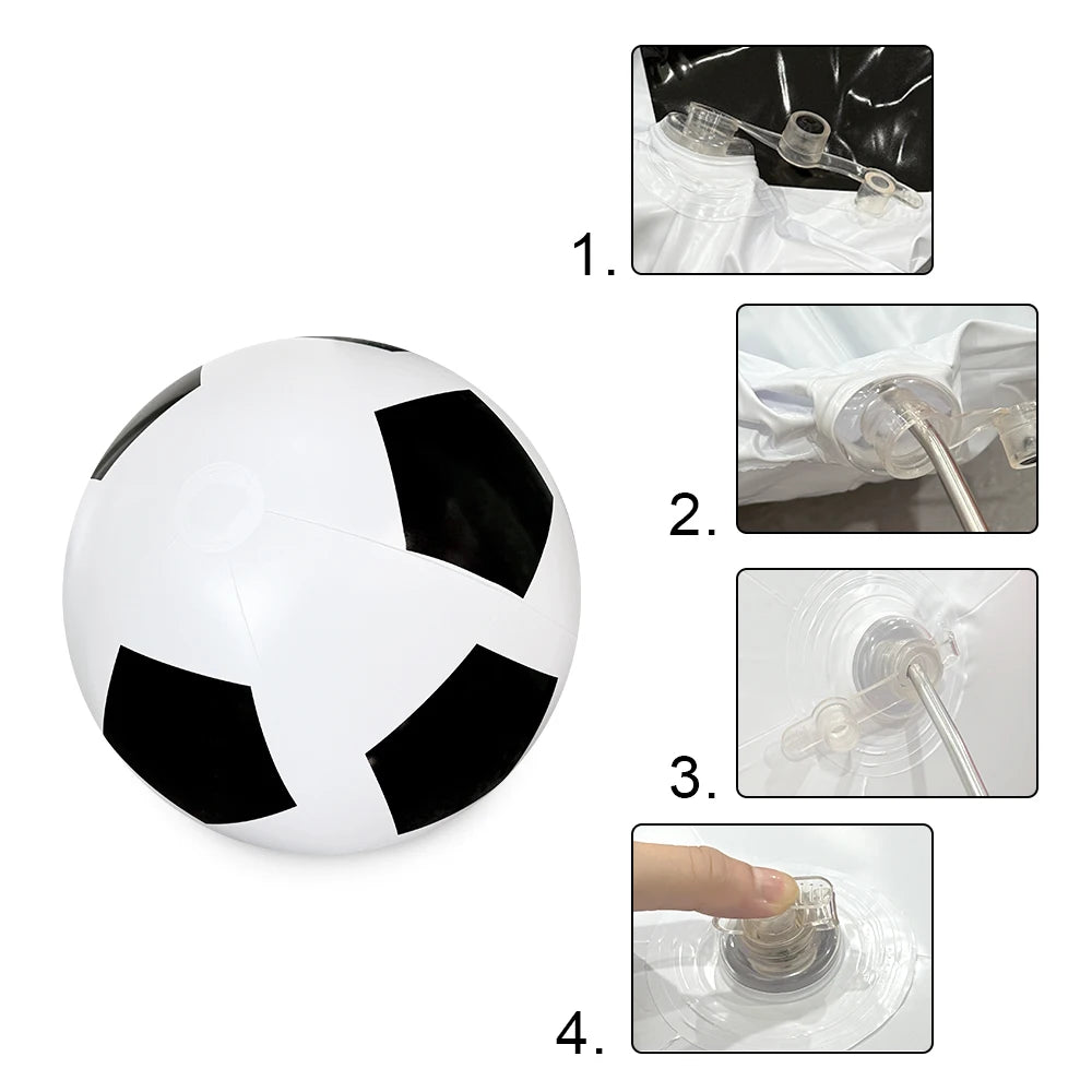 1 Stück aufblasbarer Riesen-Fußball, langlebiger PVC-Ballon für Wasserpartys, Schwimmbad, Strandparty, Unterhaltungszubehör