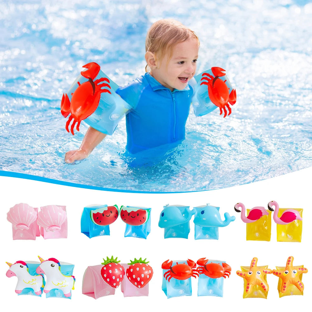 2 Stück Arm Float Erwachsene Kinder schwimmen aufblasbare Arm ringe aufblasbare Schwimmbad Boje Armbänder Doppel airbag Schwimm zubehör