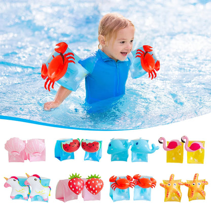2 Stück Arm Float Erwachsene Kinder schwimmen aufblasbare Arm ringe aufblasbare Schwimmbad Boje Armbänder Doppel airbag Schwimm zubehör