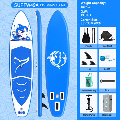SUP Board Aufblasbar 320–385cm Stand Up Paddle Board bis 180kg