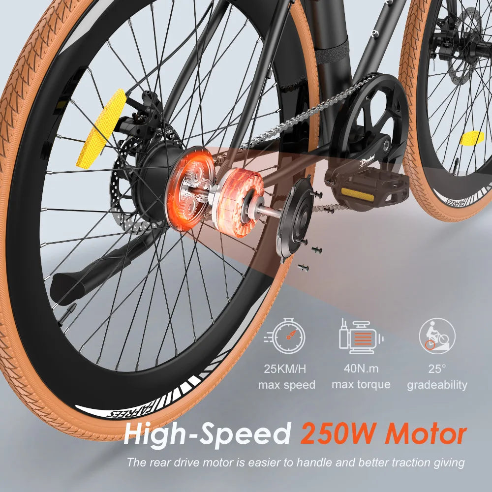 E-Bike 28-Zoll Elektrofahrrad für Erwachsene – Sportlich im Rennrad-Design mit 36-monatiger Gewährleistung