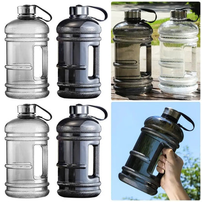 Training Sport Workout Trinkflasche 2L PETG Große Kapazität Wasserflasche Shaker Flasche mit Griff Outdoor Gym Gallonenflasche
