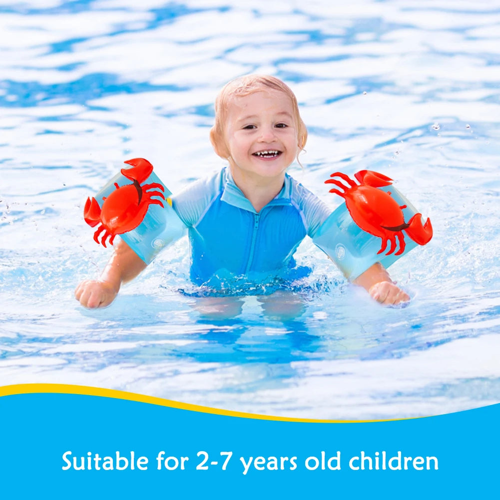 2 Stück Arm Float Erwachsene Kinder schwimmen aufblasbare Arm ringe aufblasbare Schwimmbad Boje Armbänder Doppel airbag Schwimm zubehör