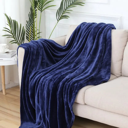 Flauschige Korallensamt-Decke – Luxus Flanell & Plüsch Kuscheldecke | Warm, weich & atmungsaktiv für Sofa, Bett & Reisen