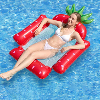 Faltbare schwimmende Frucht-Hängematte, aufblasbare Wasserliege, Wasserspielzeug, Sommer-Schwimmbad-Hängematte