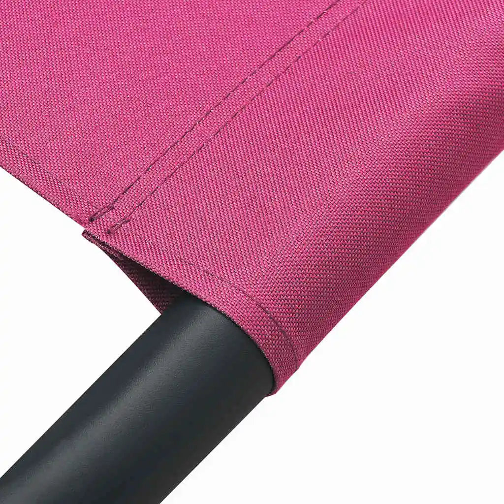 Doppel Sonnenliege mit Dach & Kissen – Outdoor Tagesbett Gartenliege Lounge Liege Terrasse Rosa 200x180 cm