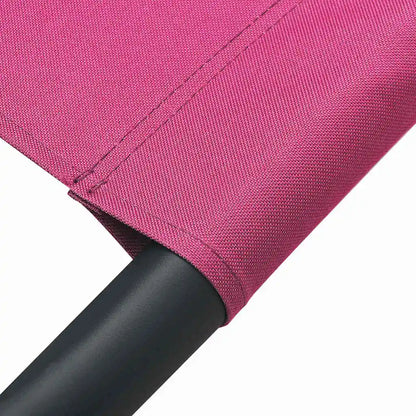 Doppel Sonnenliege mit Dach & Kissen – Outdoor Tagesbett Gartenliege Lounge Liege Terrasse Rosa 200x180 cm