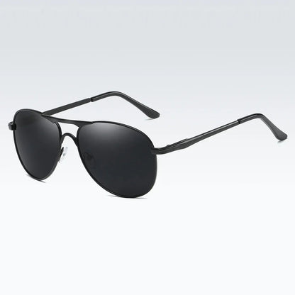 Sonnenbrille Damen Herren Polarisiert UV400 Katzenauge Metall Retro Schwarz