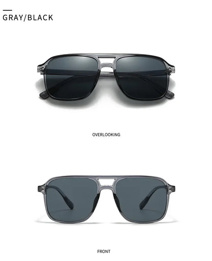 Retro Sonnenbrille für Damen & Herren | Doppel-Brücke Design, UV400 Schutz, Vintage Gradient Shades