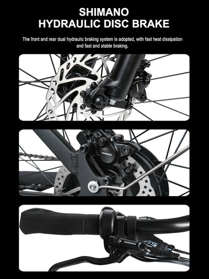 E-Bike 27,5 Zoll – 1000W Elektrofahrrad für Damen & Herren, 48V 19,2Ah Akku, 45 km/h, City-E-Bike, 9-Gang, CE-zertifiziert