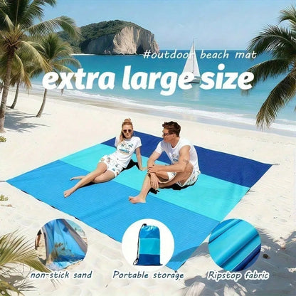 1 4 7 Personen Übergroße Sandresistente Leichte Strand-Picknickdecke Ideal für Strand Reisen Camping Rucksackreisen und Wandern