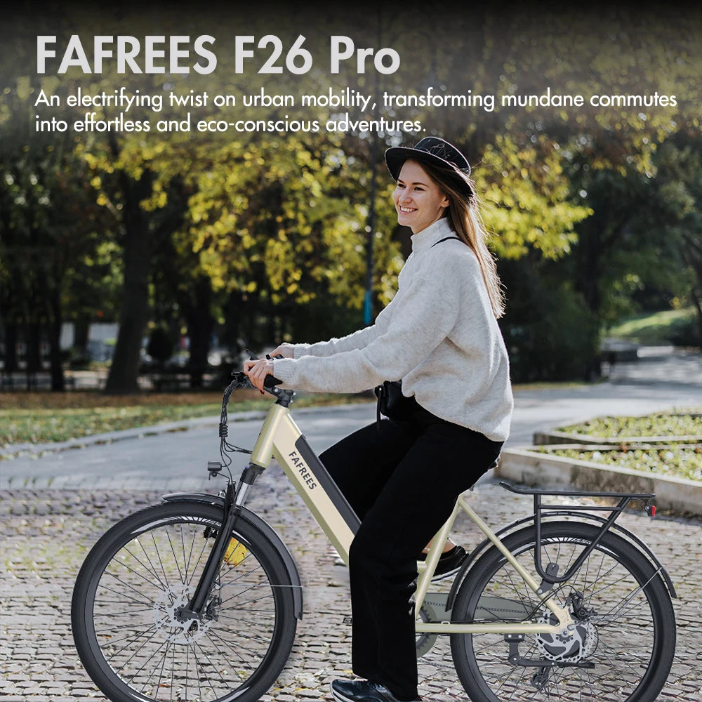 26 -Zoll City Allrounder E-Bike, 250W, 36V 14,5 Ah Akku – mit 36-monatiger Gewährleistung