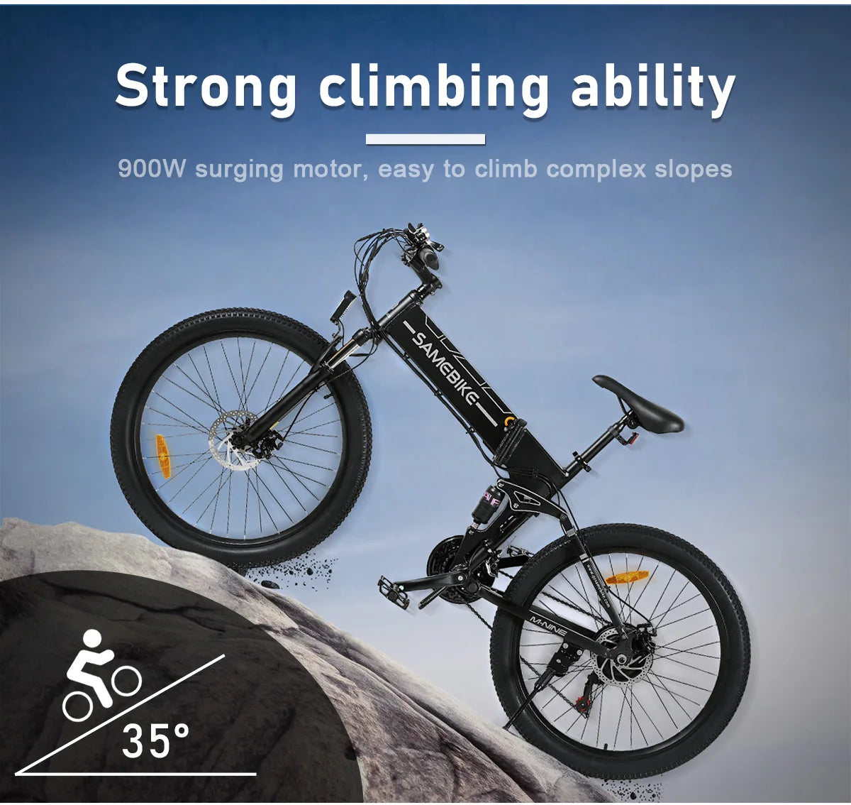 26-Zoll modernes, faltbares Elektrofahrrad / Mountainbike für Erwachsene – mit 36-monatiger Gewährleistung