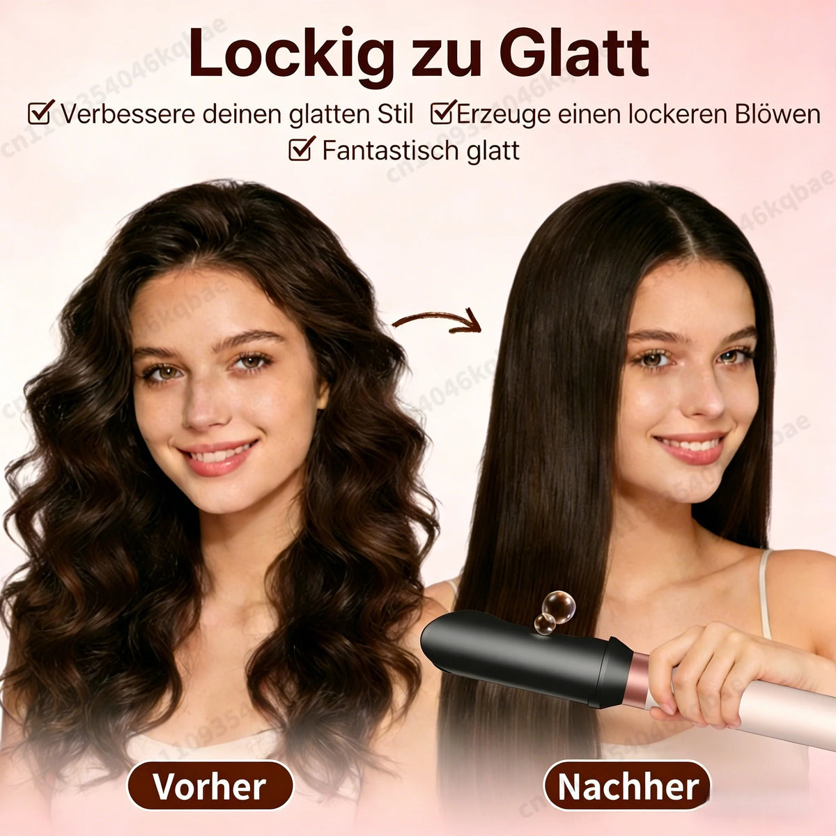 6in1 Haarstyler 1300W Ionen Air Styler Locken Föhn Bürste