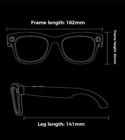 Intelligente Bluetooth-Brille mit Kamera & KI-Assistenz