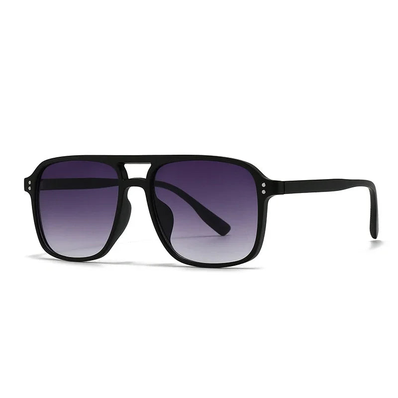 Retro Sonnenbrille für Damen & Herren | Doppel-Brücke Design, UV400 Schutz, Vintage Gradient Shades