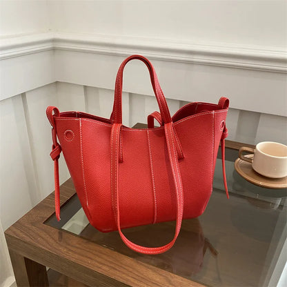 Damen Handtasche PU-Leder Shopper Tragetasche Schultertasche Große Hobo Bag Freizeit Business