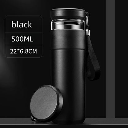 500 ml Tee-Ei Isolierflasche Edelstahl Isolierbecher mit unabhängigem Tee-Aufbewahrungsgriff Reisebecher Business Cup Geschenke