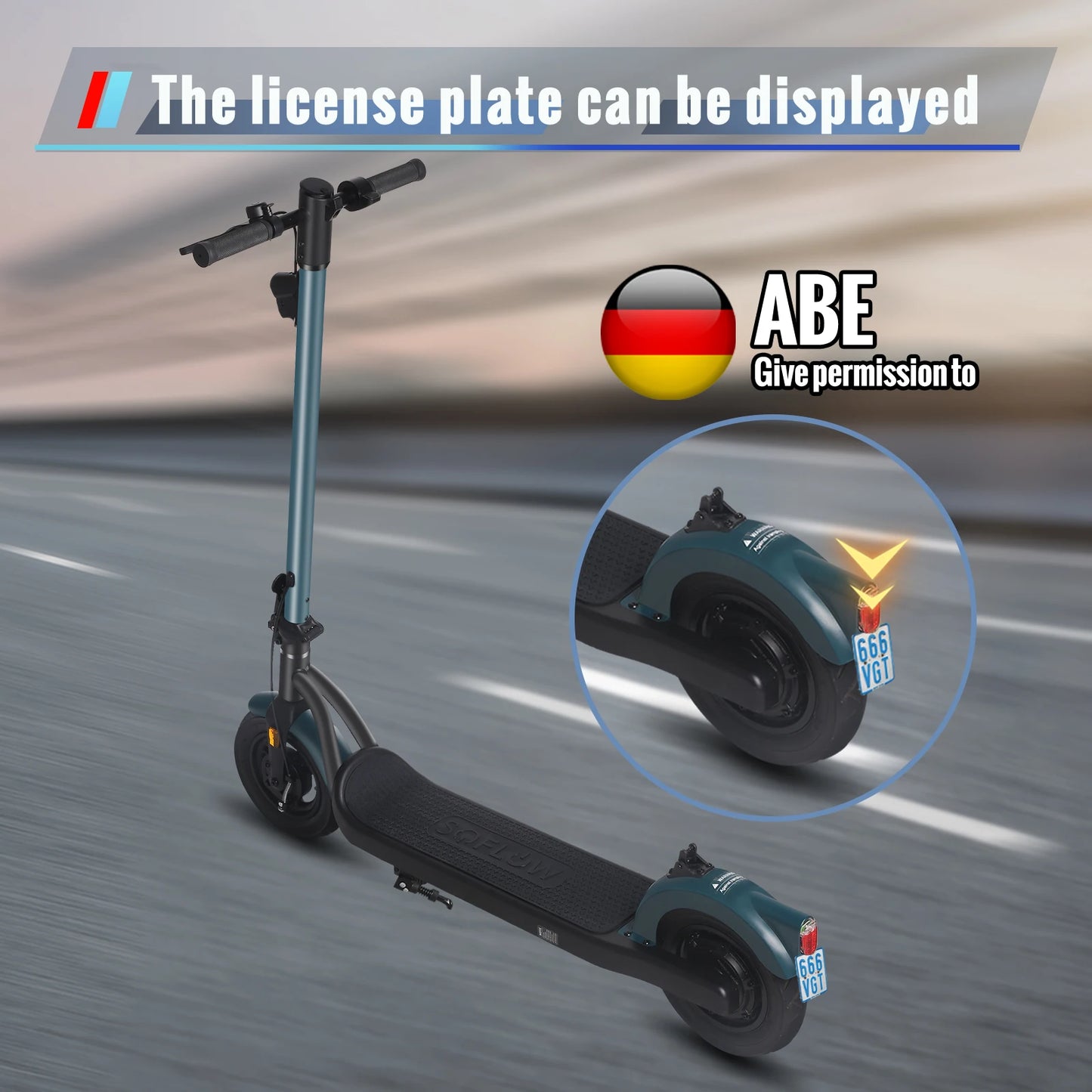 E-Scooter mit 10-Zoll Luftreifen| Fahrkomfort trifft modernes Design - mit 36-monatiger Gewährleistung