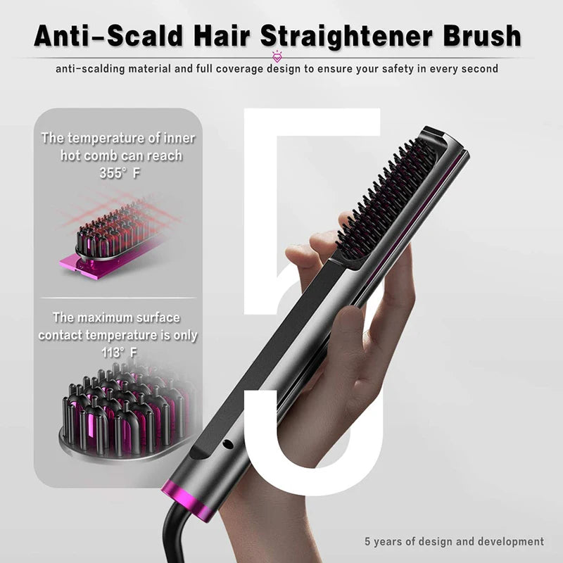 3in1 Haarglättungsbürste Glättkamm Ionen Haarstyler 120–230°C 60–100W
