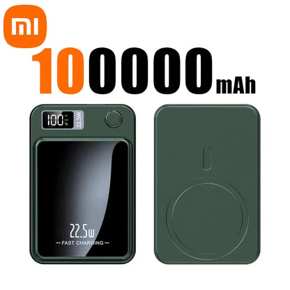 100000 mAh Power Bank Drahtlose Schnelle Ladegerät MagSafe für iPhone Huawei Samsung