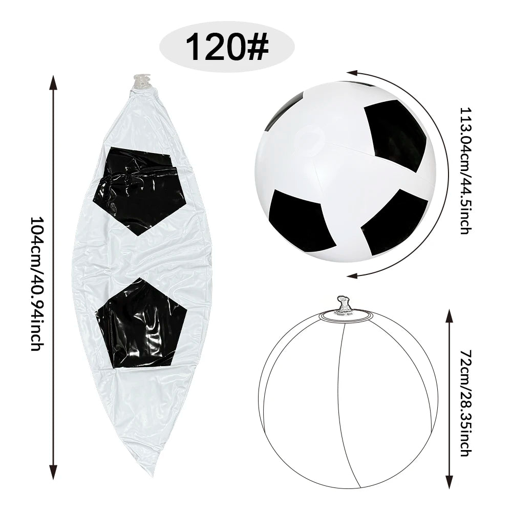 1 Stück aufblasbarer Riesen-Fußball, langlebiger PVC-Ballon für Wasserpartys, Schwimmbad, Strandparty, Unterhaltungszubehör