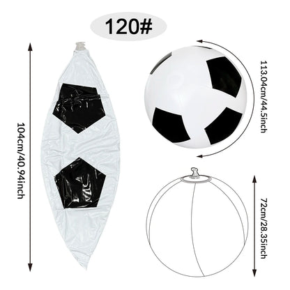 1 Stück aufblasbarer Riesen-Fußball, langlebiger PVC-Ballon für Wasserpartys, Schwimmbad, Strandparty, Unterhaltungszubehör