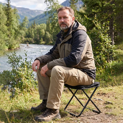 Faltbarer Outdoor-Hocker im Handtaschen-Stil, Tragbarer Leichter Taschen-Campingstuhl für Angeln, Reisen, Picknick, Wandern, Outdoor-Sitzgelegenheit