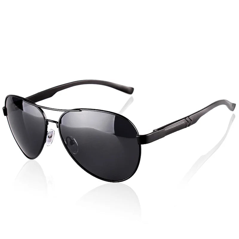 Piloten Sonnenbrille Herren Polarisiert TAC Gläser UV Schutz Outdoor Fahren Angeln