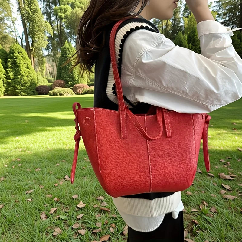 Damen Handtasche PU-Leder Shopper Tragetasche Schultertasche Große Hobo Bag Freizeit Business
